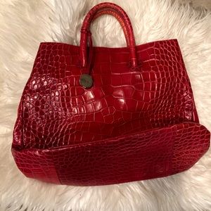 Furla Red Leather Tote